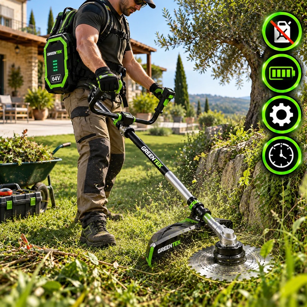 Batteria incorporata Green Tek per sessioni di lavoro lunghe