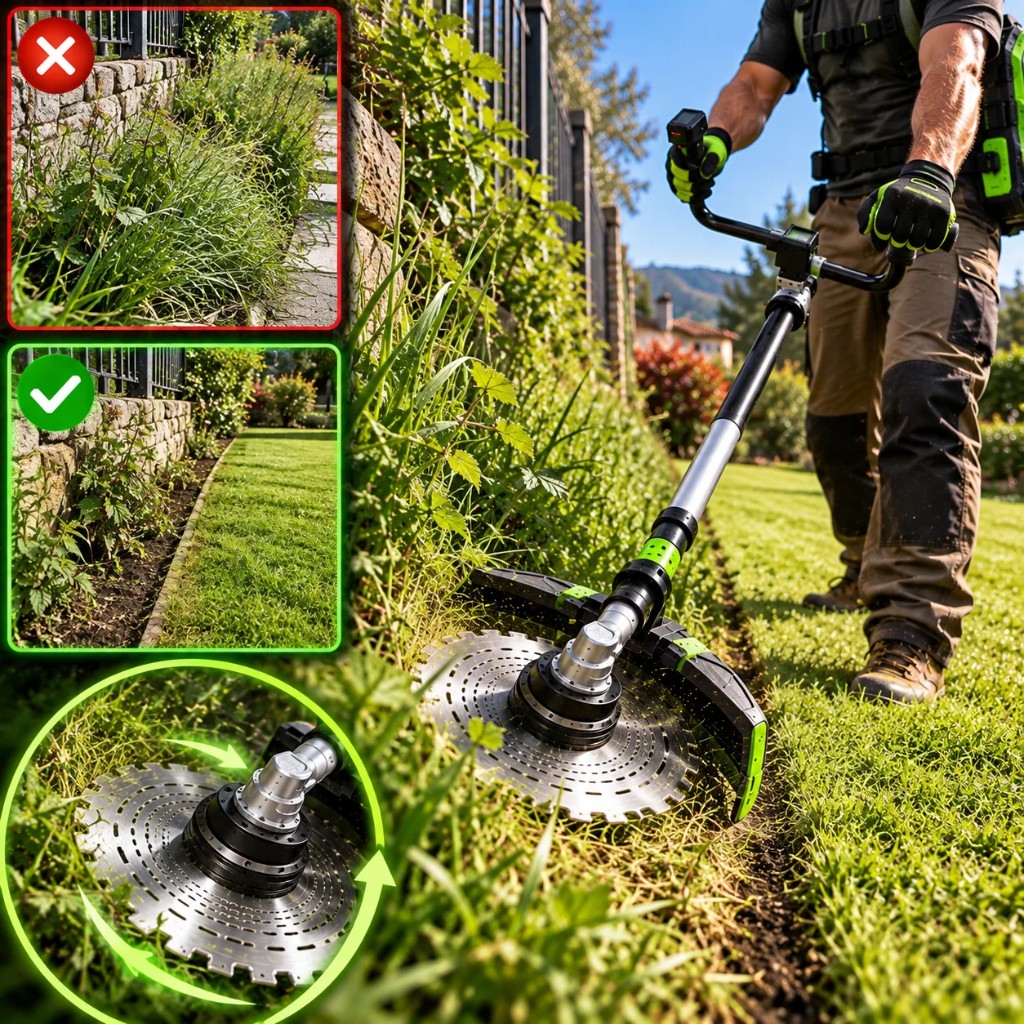Green Tek con distanziatore e manico regolabile per aiuole e bordi