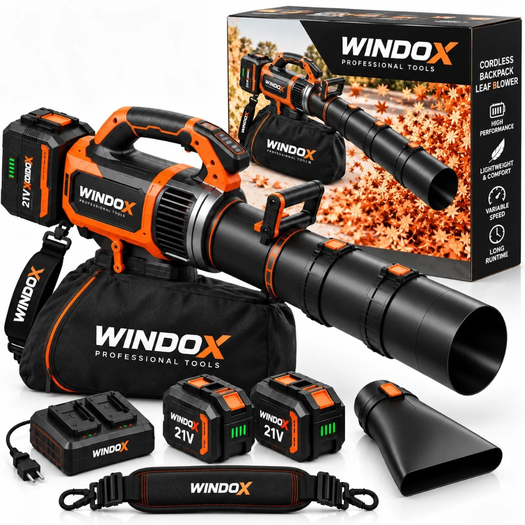Kit completo Windox soffiatore a batteria con accessori